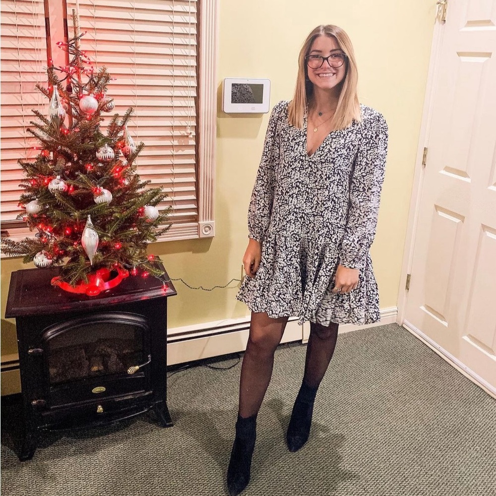 Zara animal printed flowy dress size XS